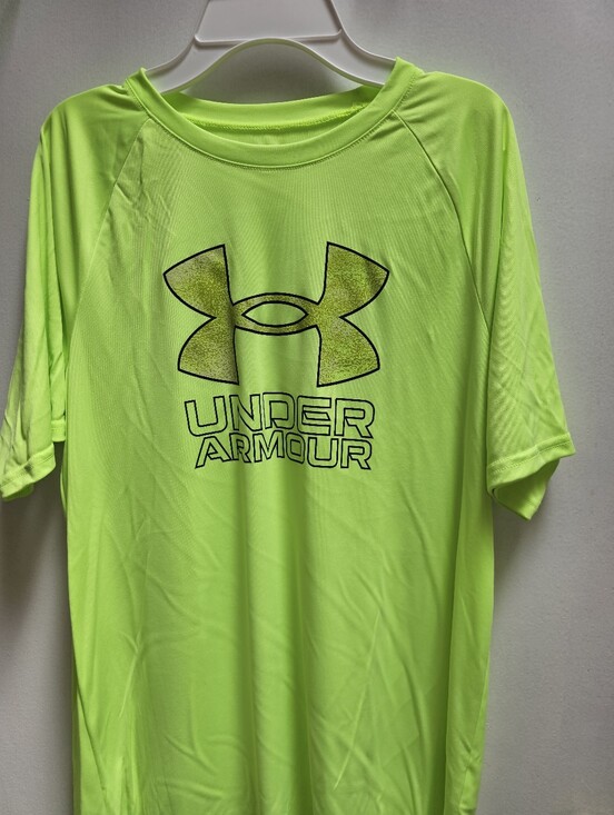 Under Armour Other - Under Armour Bright Lime Green Athletic Tee Youth XL